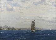 Michael Zeno Diemer Sailing off the Kilitbahir Fortress in the Dardenelles Sweden oil painting artist
